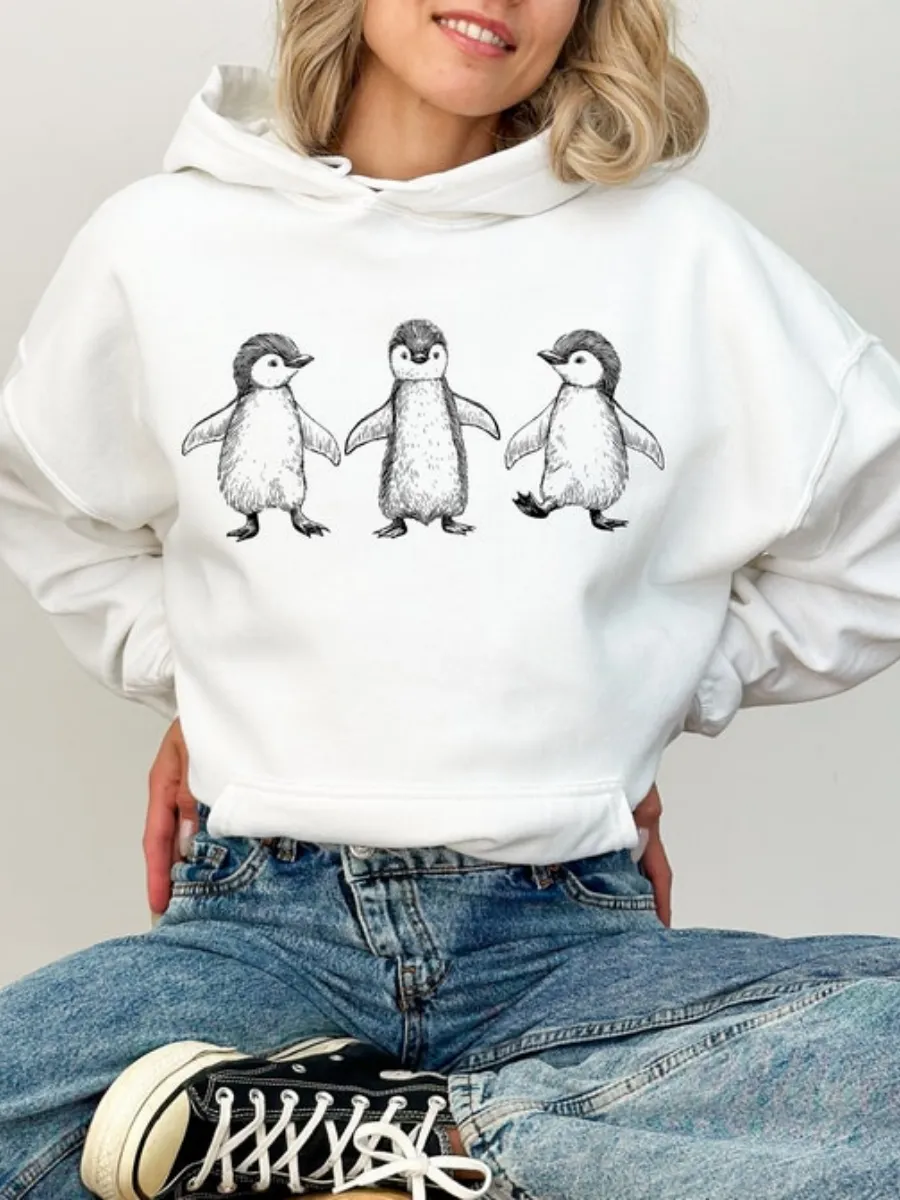 Penguin Print Hoodie