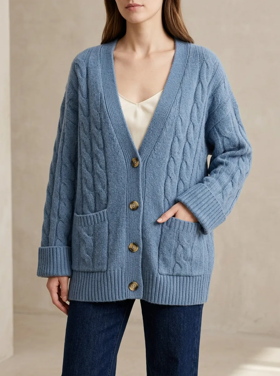 Versatile Knit Ribbed Cardigan