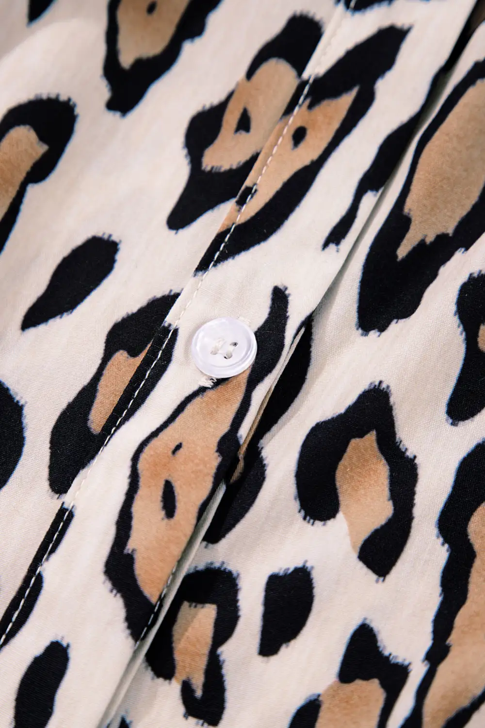 Leopard Print Loose Fit Blouse