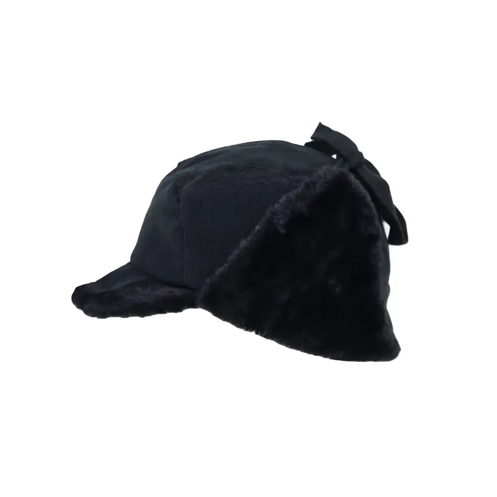 Earflap Fleece Corduroy Baseball Cap