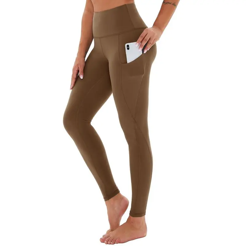 Women's High Waisted Tummy Control Leggings With Pockets – Non See-Through Stretchy Yoga Pants For Workout