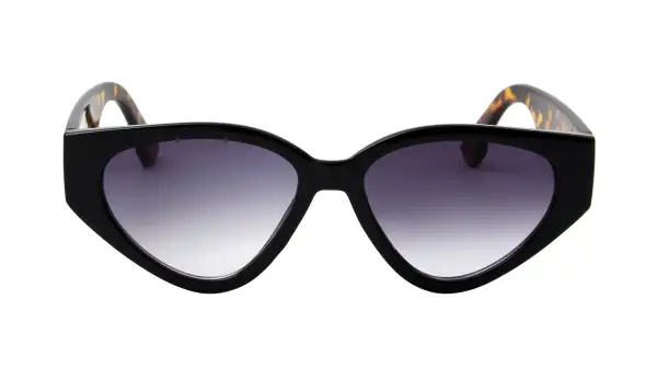 Layered Cat Eye Round Frame Sunglasses