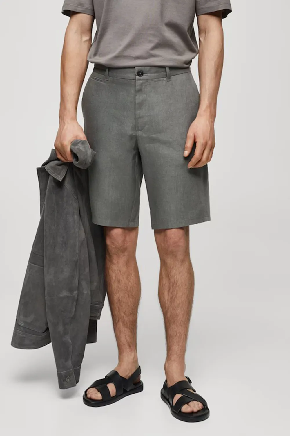 Slim-Fit 100% Linen Shorts