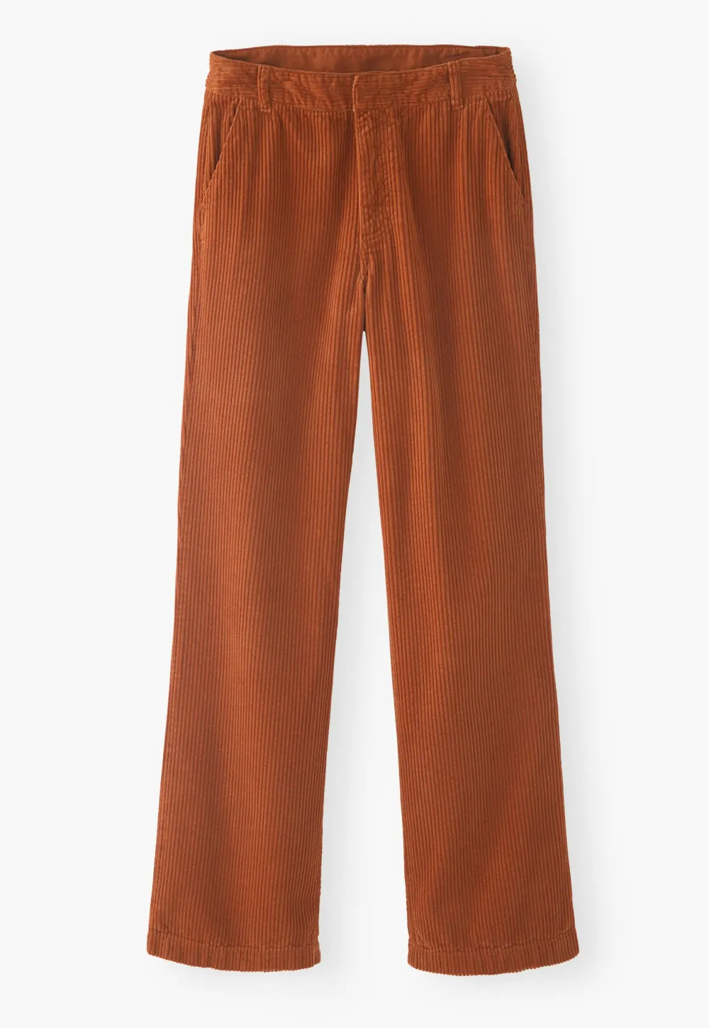 Straight-leg cord trousers cotton cord