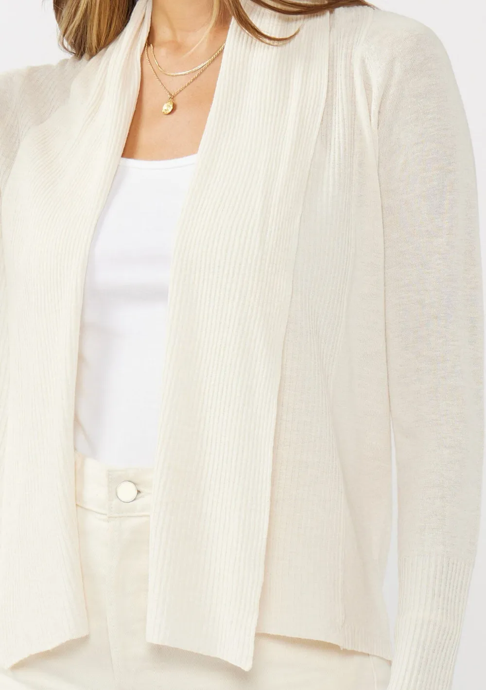 Open Front Raglan Sleeve Cardigan