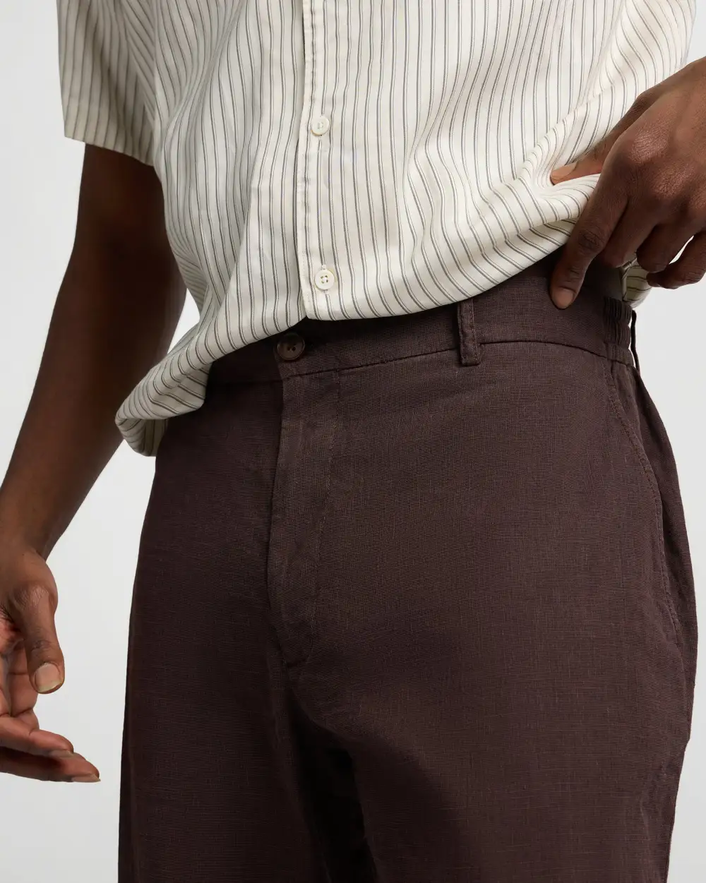 Stretch Linen Tailored Trousers