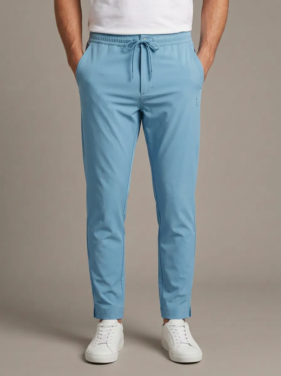 Fairway Flag-Motif Embroidered Golf Athletic Pants