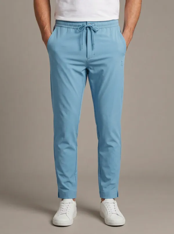 Fairway Flag-Motif Embroidered Golf Athletic Pants