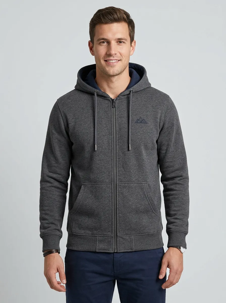 Active Mountain Graphic Zip-Up Modern Look Men's Sport Jacket