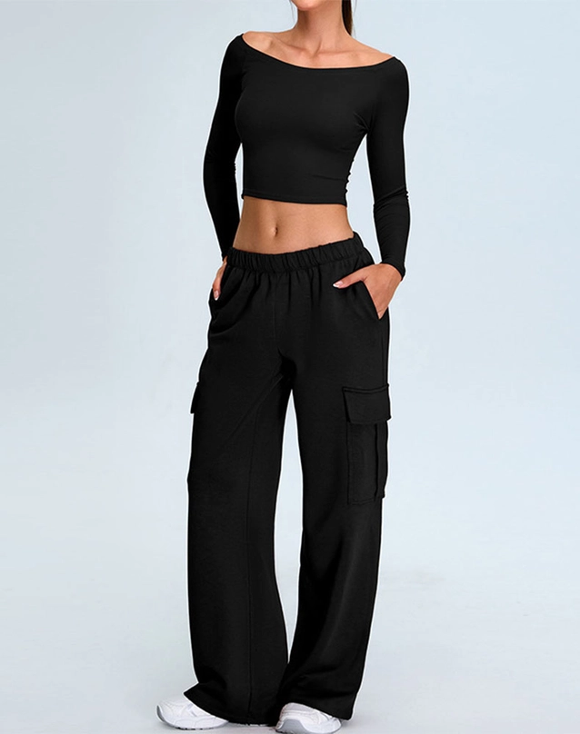 Off-Shoulder Active Jumpsuit