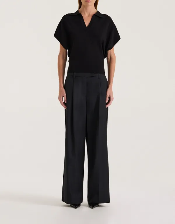 Black Relaxed Low-Rise Trouser