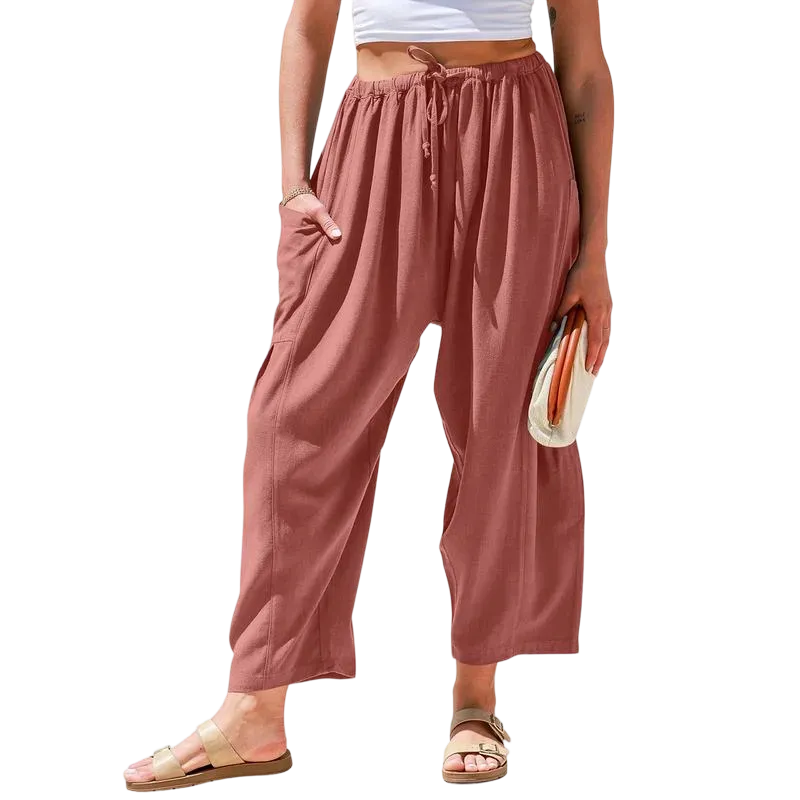 Women’s Linen Blend Wide Leg Pants