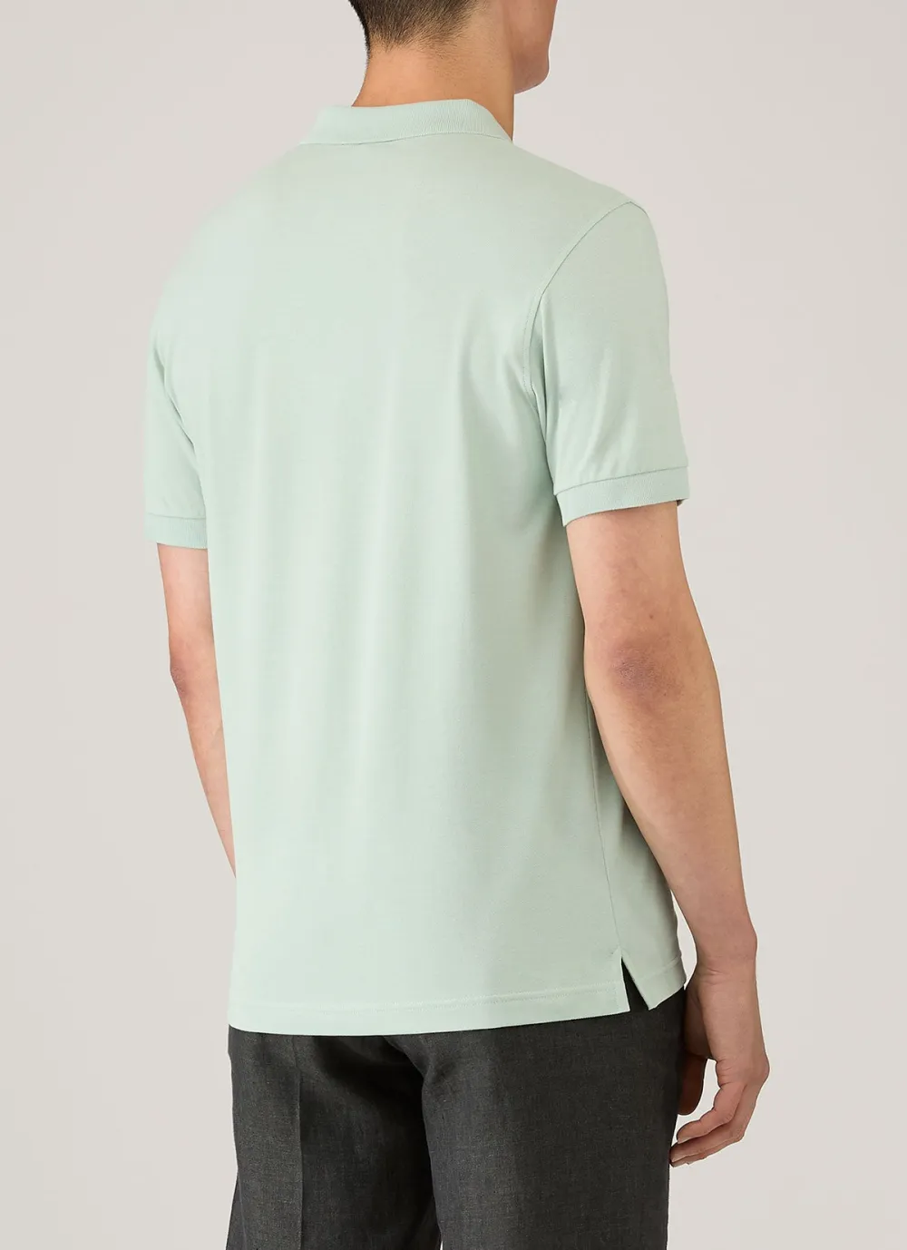 Tailored Everyday Slim Fit Cotton Pique Short Sleeve Polo Shirt