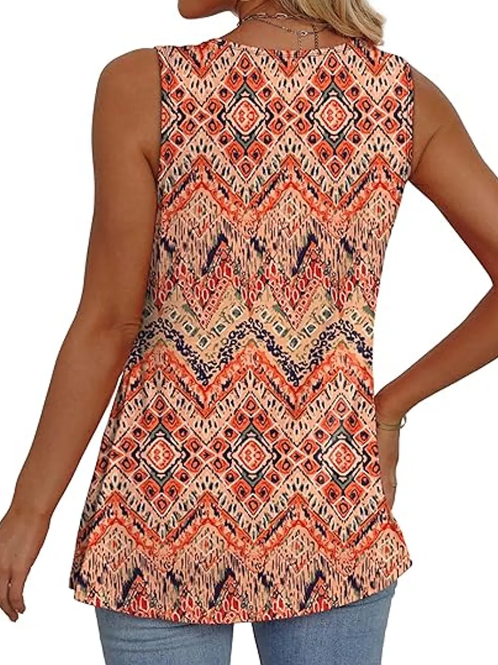 Womens Tank Tops 2025 Flowy Peplum Tops For Women Dressy Sleeveless V Neck Babydoll Tank Tops