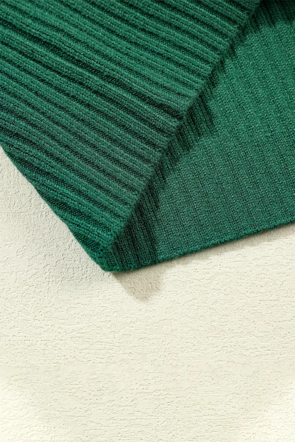 Patch Pocket Ribbed Knit Short Sleeve Textured Layer Sweater