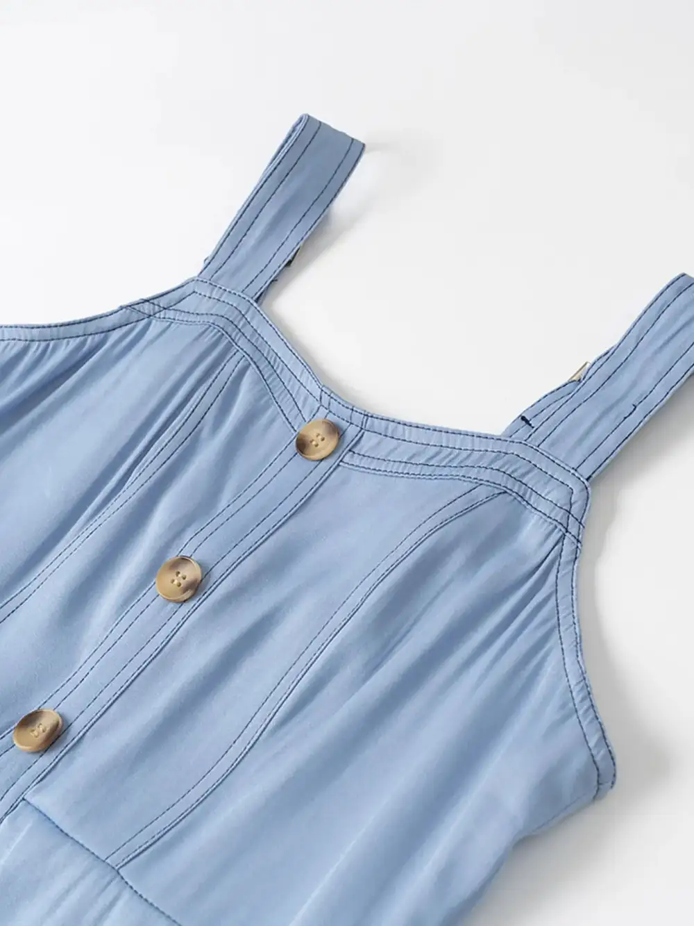Layered Detail Denim Dress