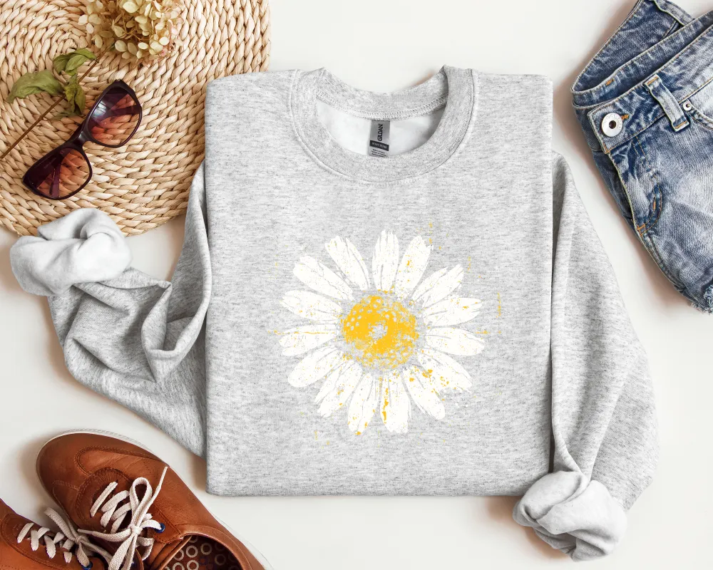 Daisy Graphic Crewneck Sweatshirt