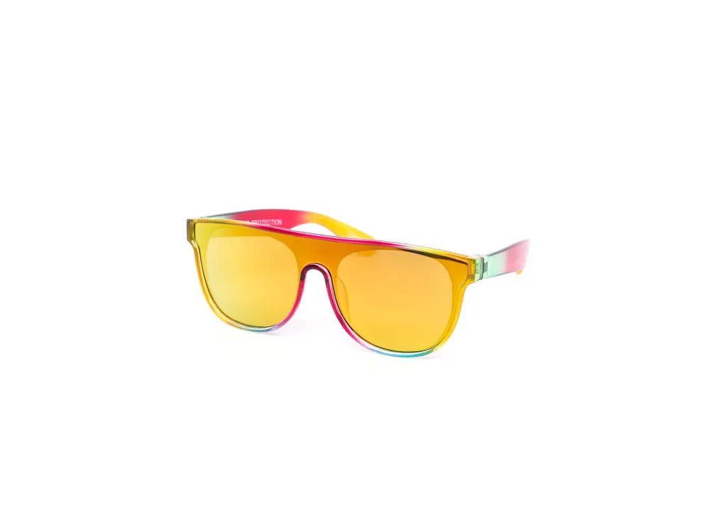 12-Pack Kids Oversized Burnt Mirror Sunglasses