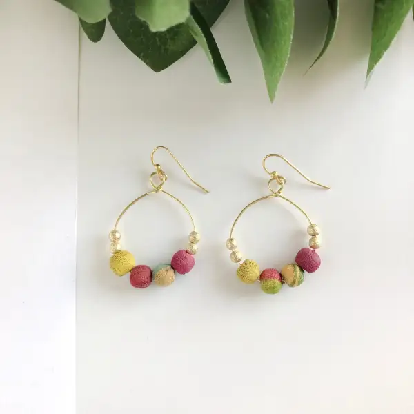 Petite Gilded Hoops