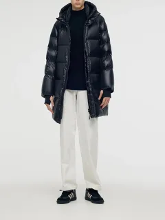 Windproof Warm Hooded Goose Down Coat