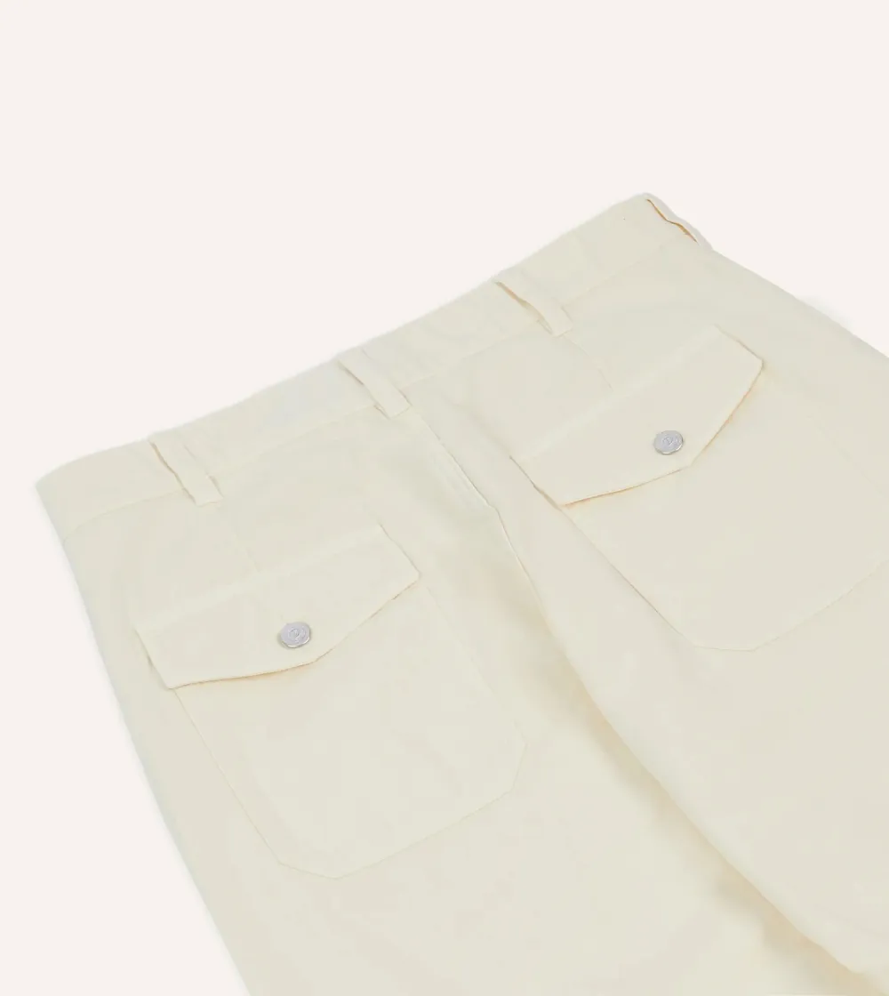 Bleach Wash Selvedge Denim Five-Pocket Jeans