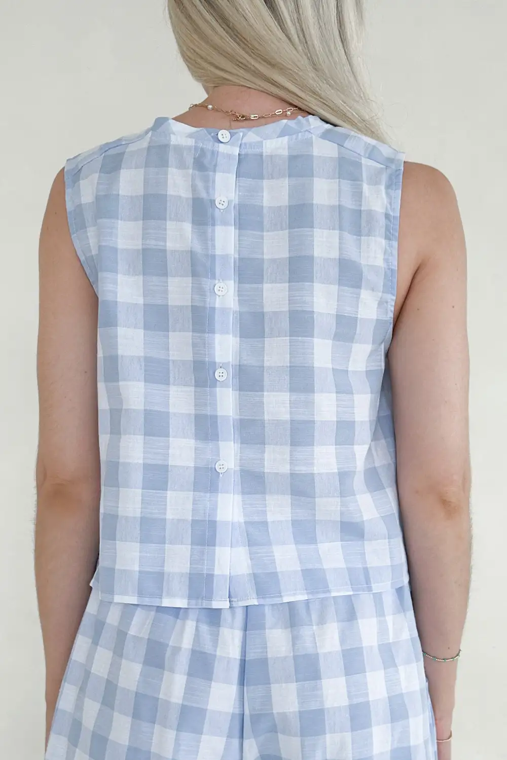 Minimal Gingham Checkered Top