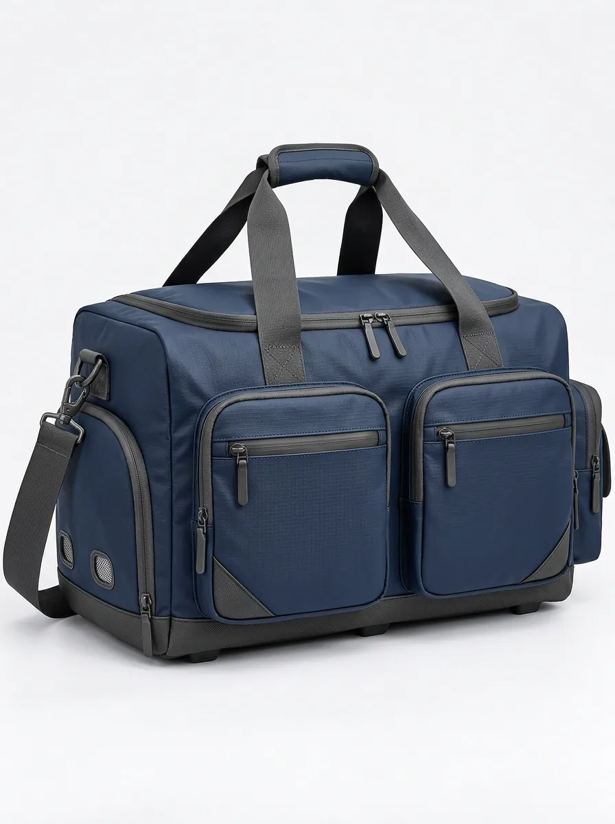 Men's Casual Travel Duffel Bag with Multiple Pockets