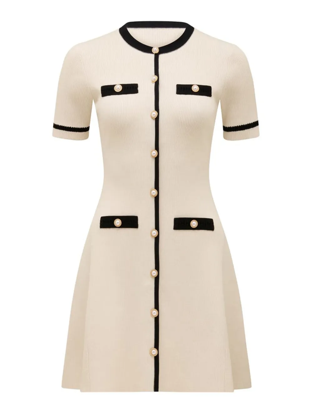 Short Sleeve Knit Mini Dress