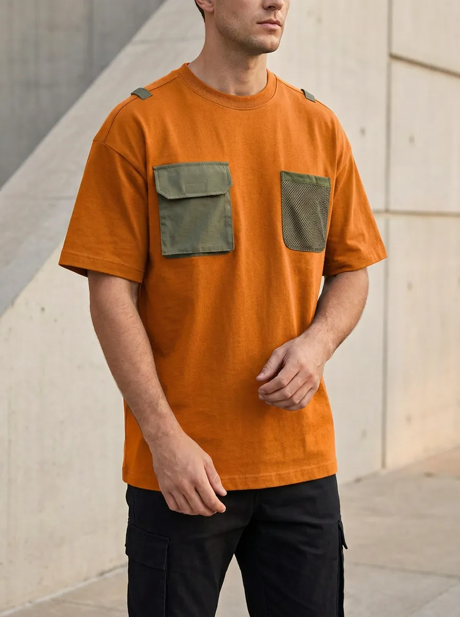 Heritage Multi Pocket Graphic Print Collection Men's Cargo Pocket T-Shirt