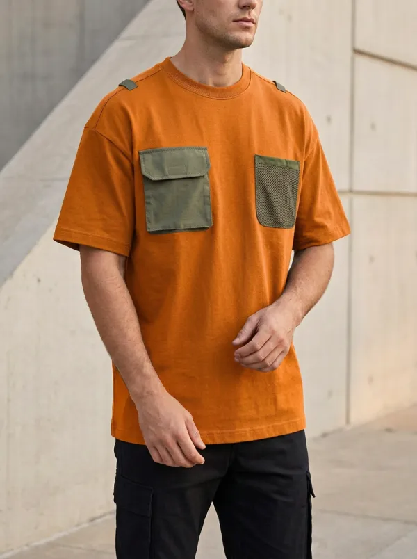 Heritage Multi Pocket Graphic Print Collection Men's Cargo Pocket T-Shirt