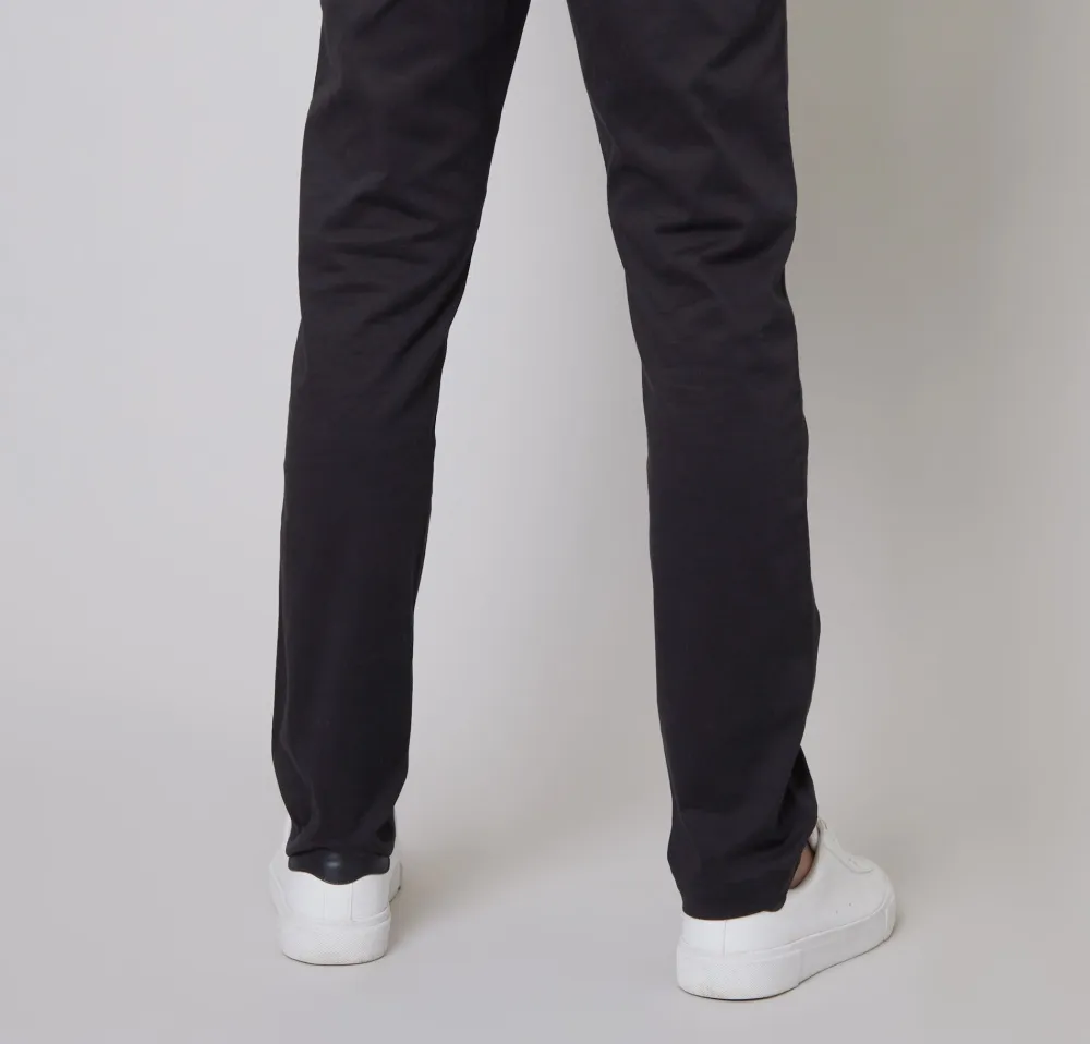 Men's Black Slim-Fit Chino Pants