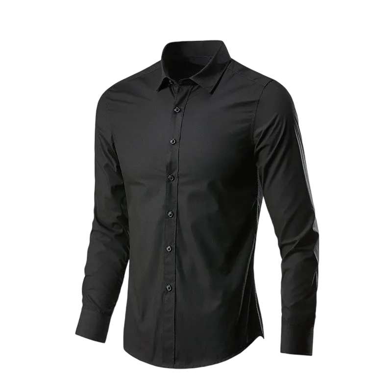 Men'S White Shirt Long Sleeves Free Ironing Business Formal Slim Fit Korean Style Professional Work Men'S White Casual Suit Shirt