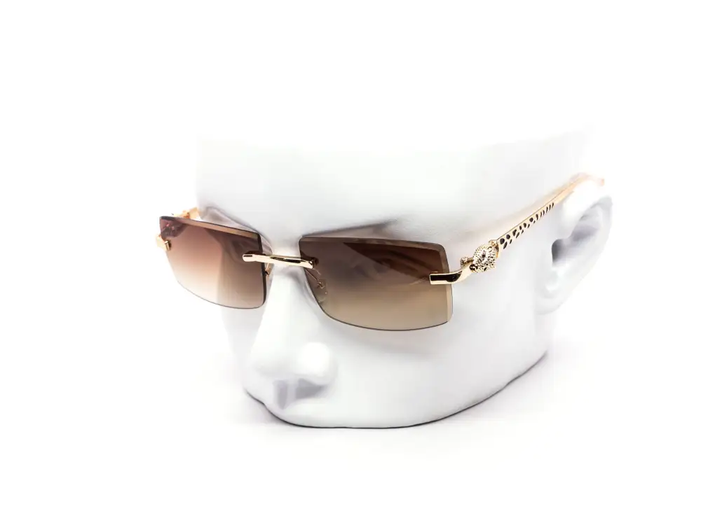 12-Pack Bold Rimless Square Cat-Eye Gradient Sunglasses