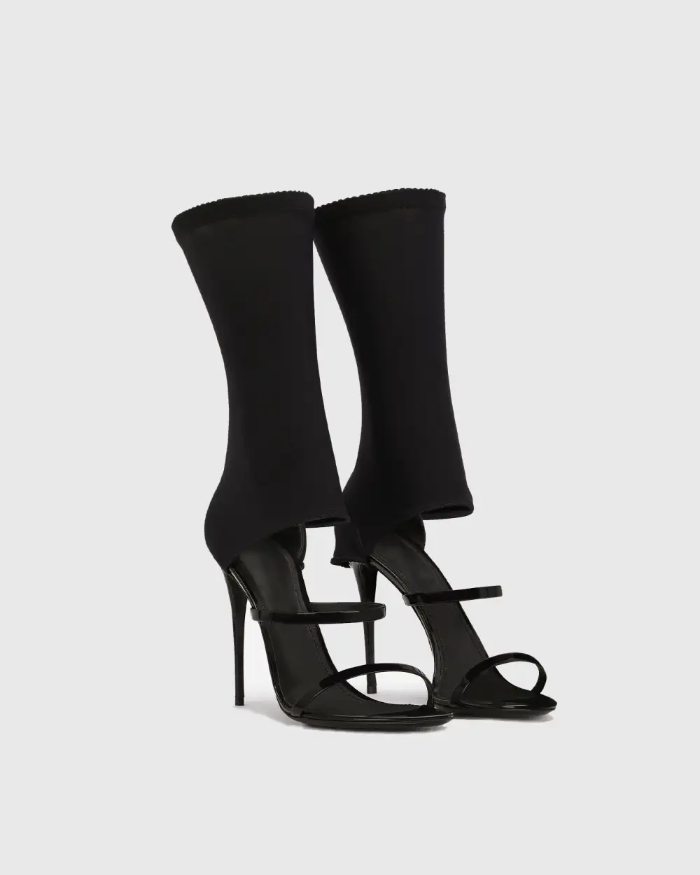 Wrap Ankle Sandals in Black