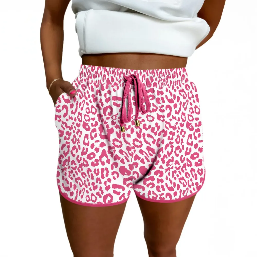 Women's Plaid Drawstring Elastic Waist Casual Shorts