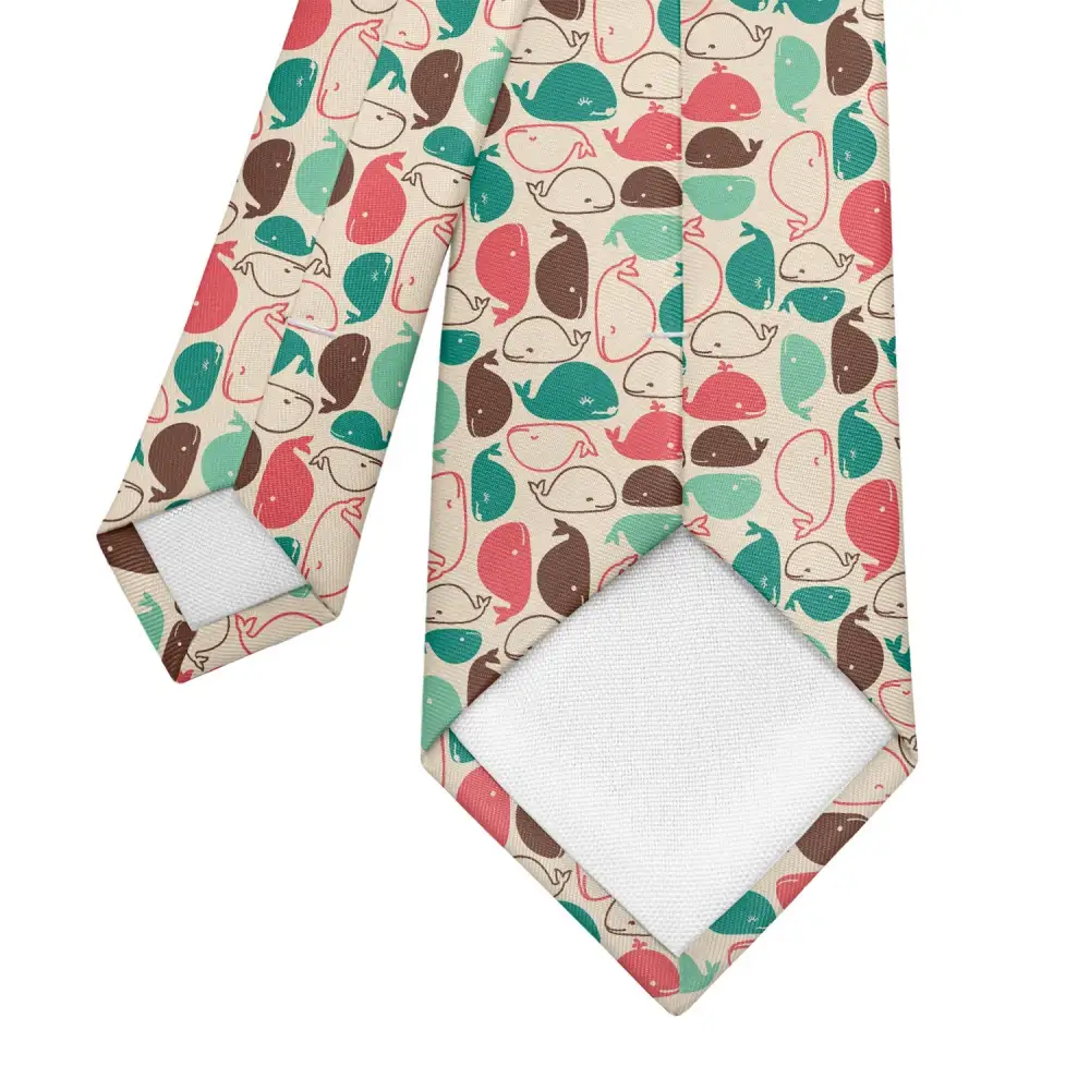 Whale Pattern Necktie