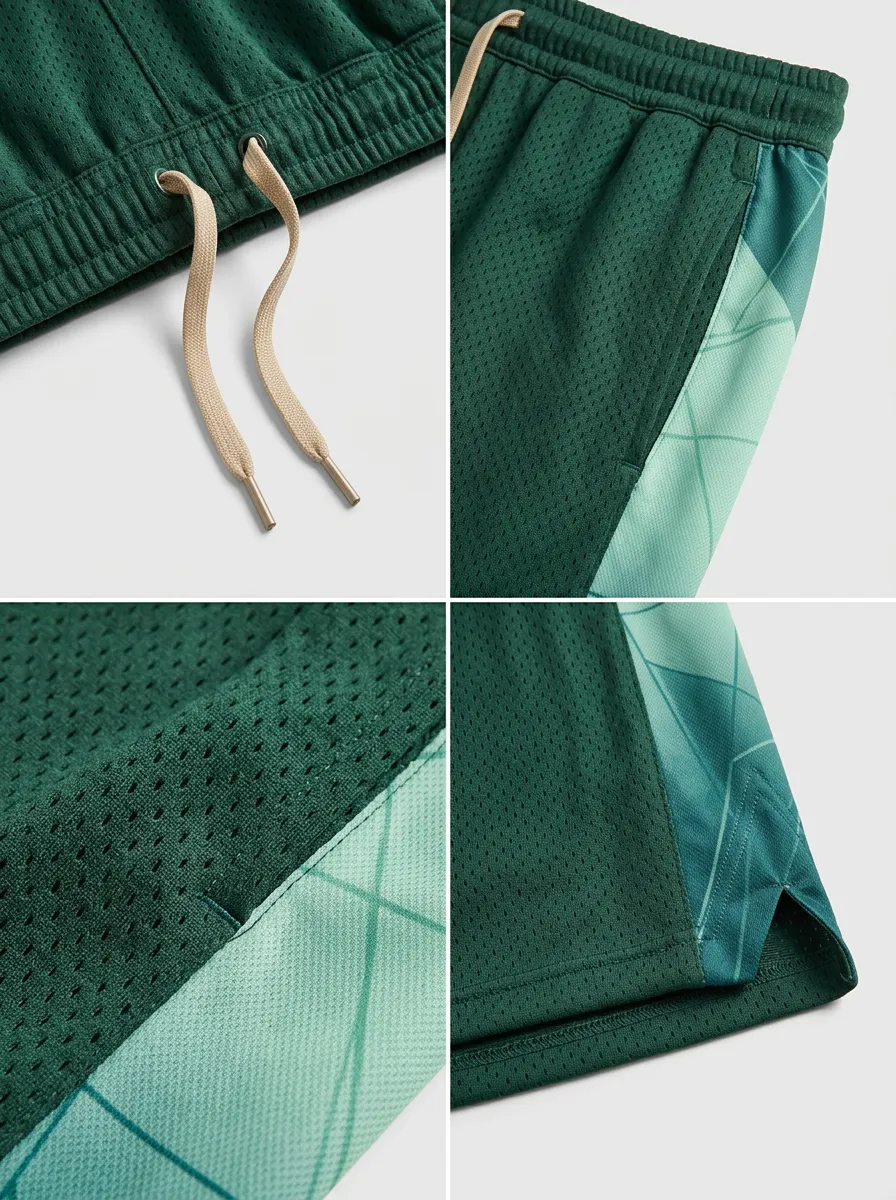Urban Geometric Pattern Look Men's Basketball Shorts