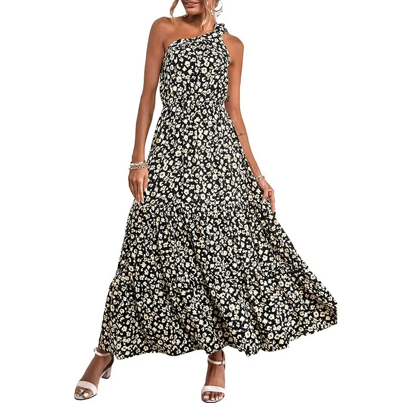 Summer Women's Bohemian Floral Dress Beach Holiday Large Swing