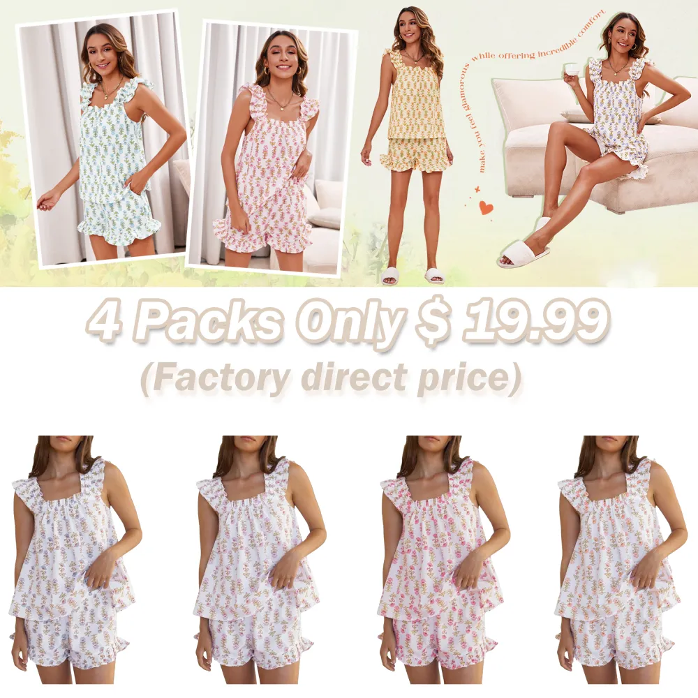 🌸 Women’s Floral Print Pajama Set – Soft, Sweet & Perfect for Lounging