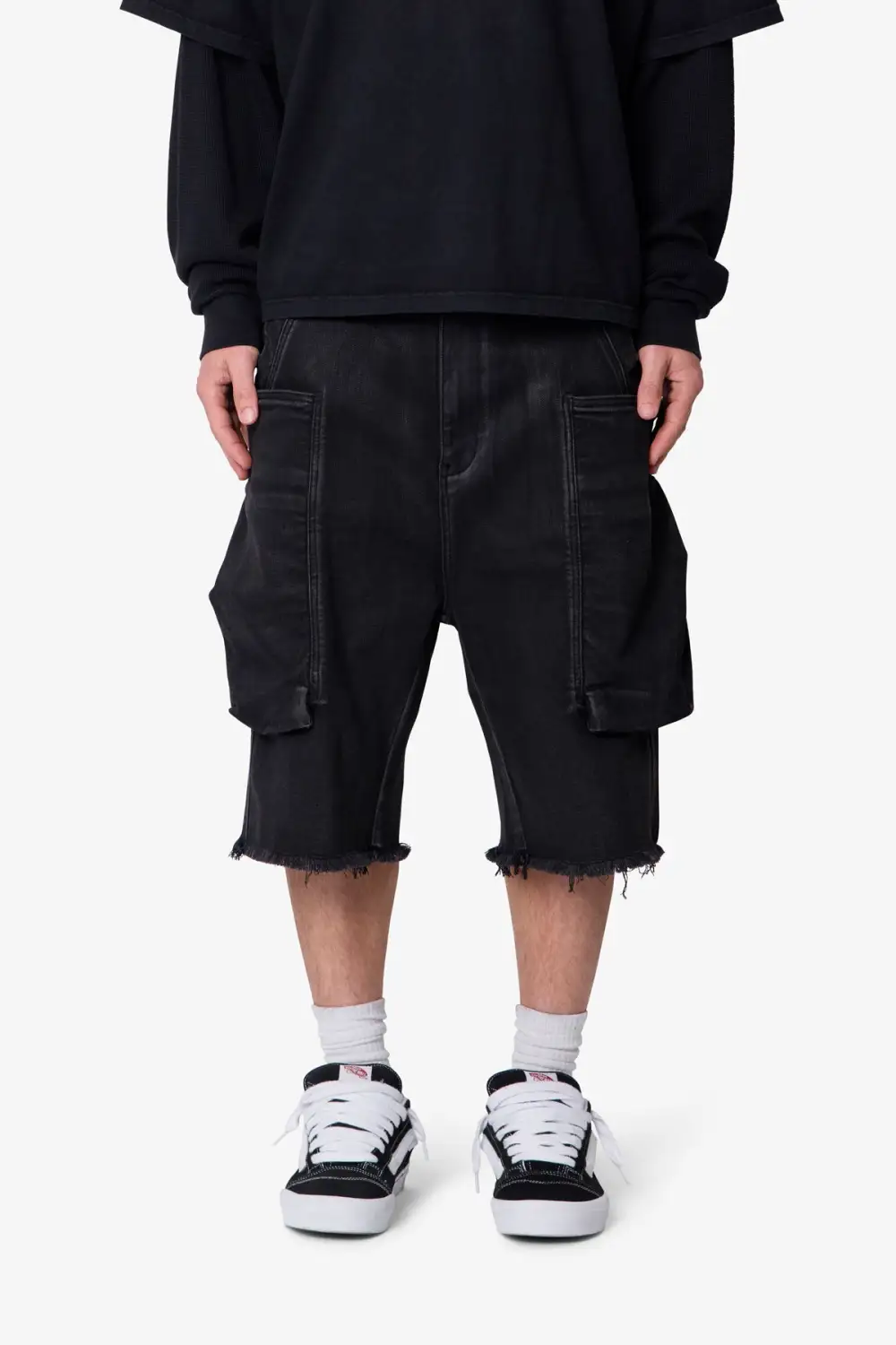 Baggy Waxed Cargo Shorts