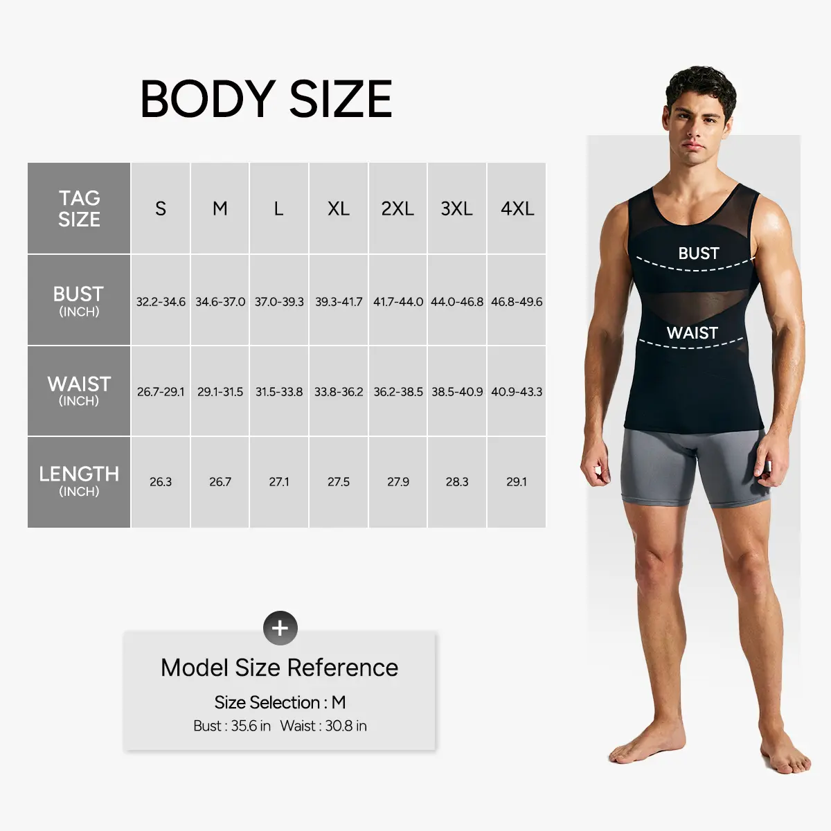 Men’s Mesh Fabric Breathable Compression Shapewear Vest