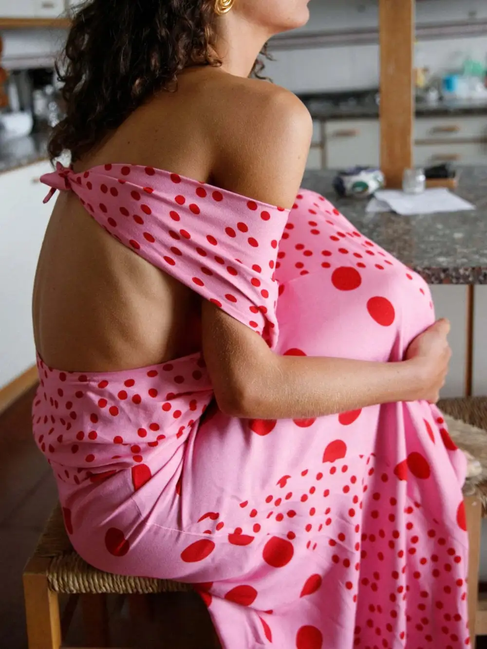Sleek Polka Dot Detail Coordinated Set