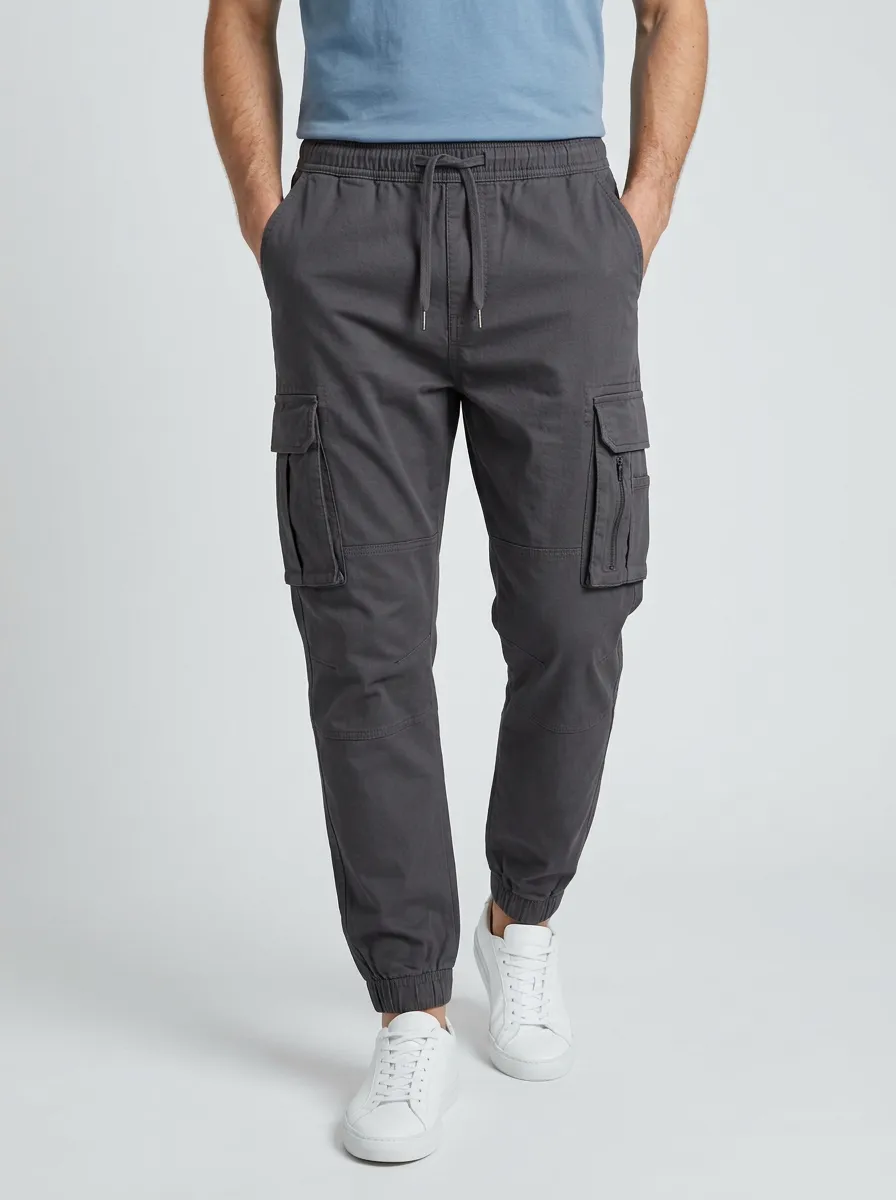 Everyday Multi-Pocket Drawstring Men's Cargo Pants