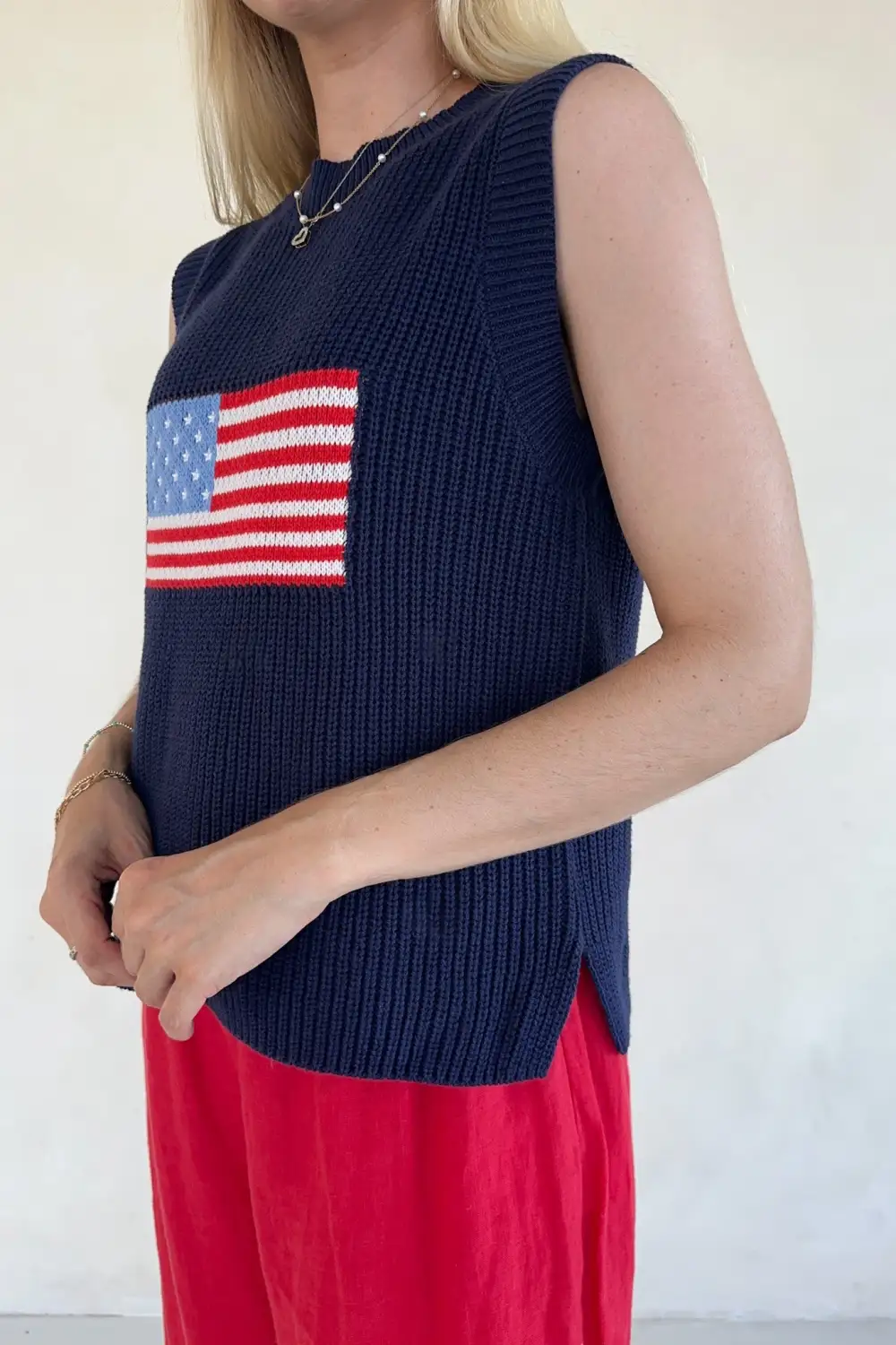 Comfort Fit Knit Printed Sweater