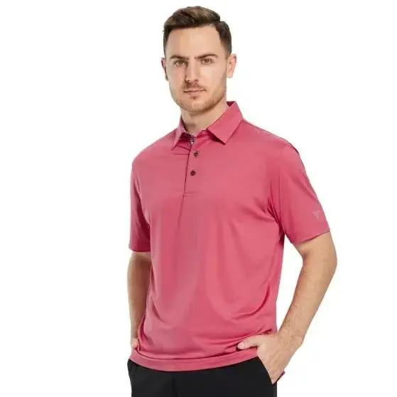 Mens Casual Dry Fit Performance Designed Collared Golf Polo Shirts for Men Plus Size Tops