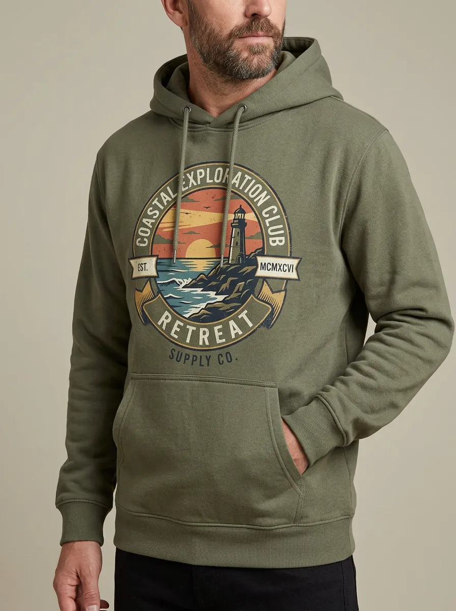 Men's Ridge Coastal Explorer Lighthouse Graphic Hoodie