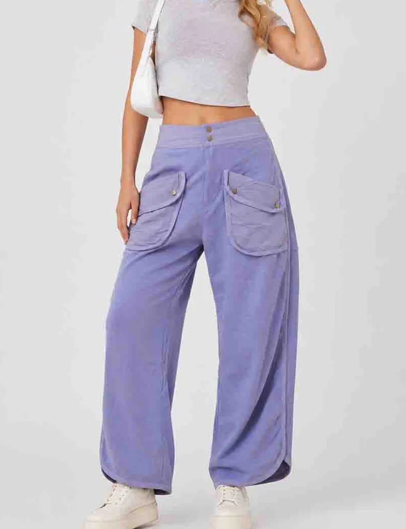 Pockets Pants Wide Leg Sweatpants