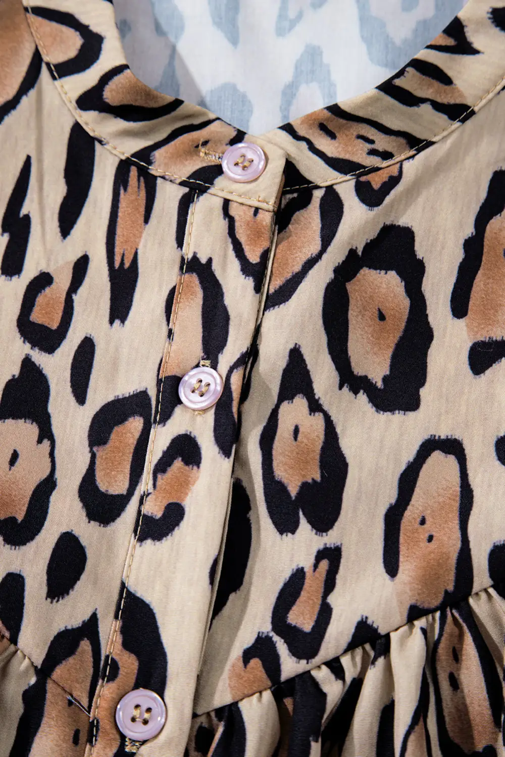 Leopard Print Loose Fit Blouse