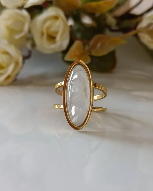Long Oval Statement Ring