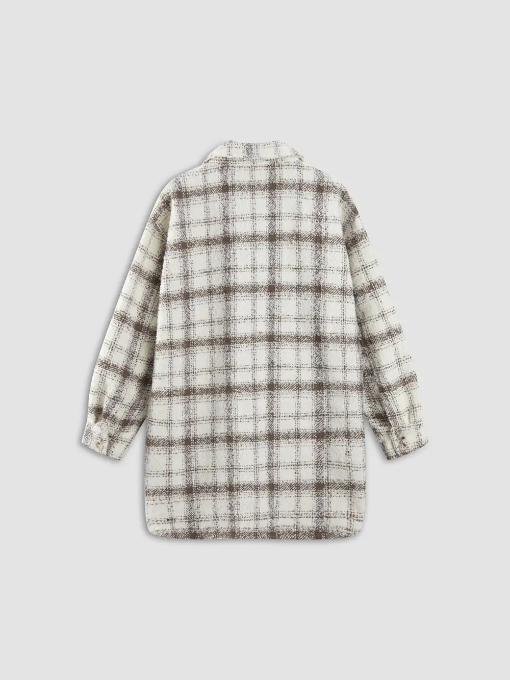 Check Collar Button Up Jacket